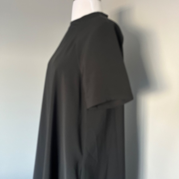 And Other Stories High Neck Black Polyester Scuba A-line Casual Shortsleev Dress - Picture 7 of 14